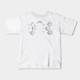 The Dice (d20 Black) Kids T-Shirt